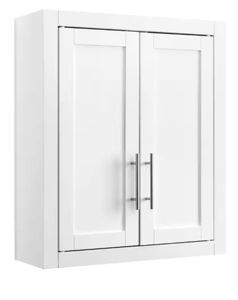 CROSLEY FURNITURE Savannah 22 in. x 26 in. x 8 in. Surface-Mount Medicine Cabinet in White