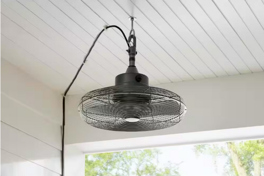 Home Decorators Collection Calthorpe 20 in. Indoor/Outdoor Wet Rated Portable Natural Iron Ceiling Fan