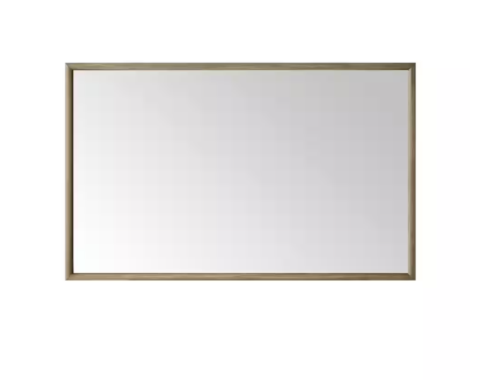 Home Decorators Collection Melpark 48 in. W x 30 in. H Rectangular Framed Wall Mount Bathroom Vanity Mirror in Antique Oak