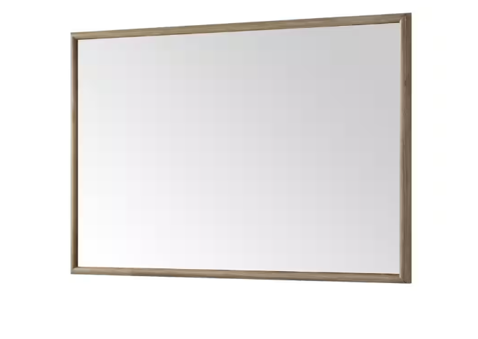 Home Decorators Collection Melpark 48 in. W x 30 in. H Rectangular Framed Wall Mount Bathroom Vanity Mirror in Antique Oak