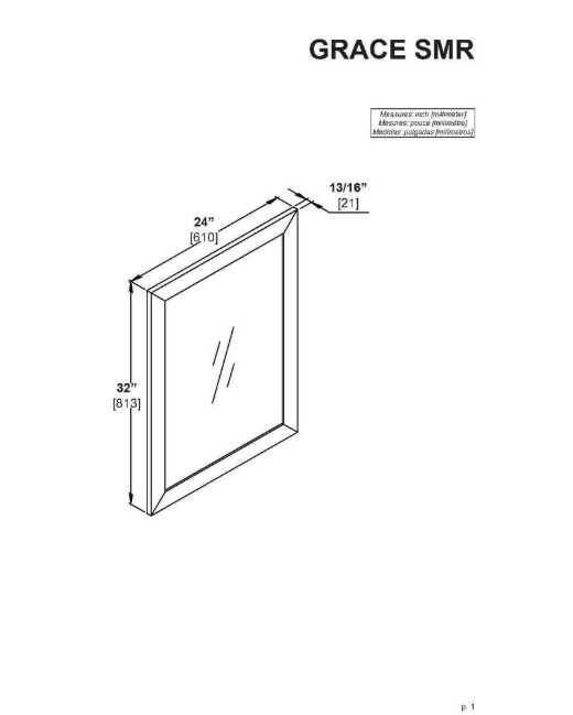 Home Decorators Collection Grace 24 in. W x 32 in. H Rectangular Framed Wall Mount Bathroom Vanity Mirror in White