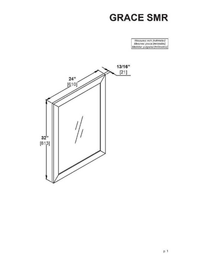 Home Decorators Collection Grace 24 in. W x 32 in. H Rectangular Framed Wall Mount Bathroom Vanity Mirror in White