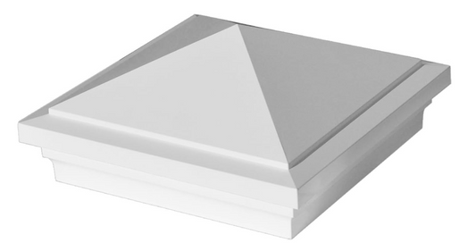 Fiberon 5x5 Pyramid Top Post Cap Downward Light - Tranquil White