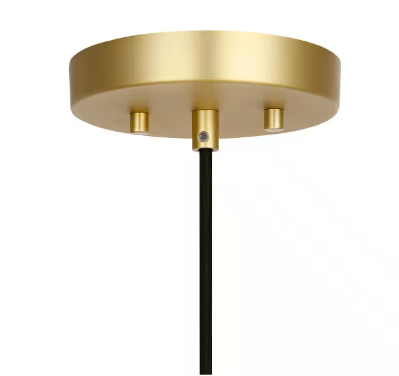 Light Society Zeno 1-Light Milk/Brass Globe Pendant with Glass Shade