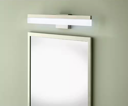 Hampton Bay Eldridge 24 in. 1-Light Brushed Nickel LED Bathroom Vanity Light Bar