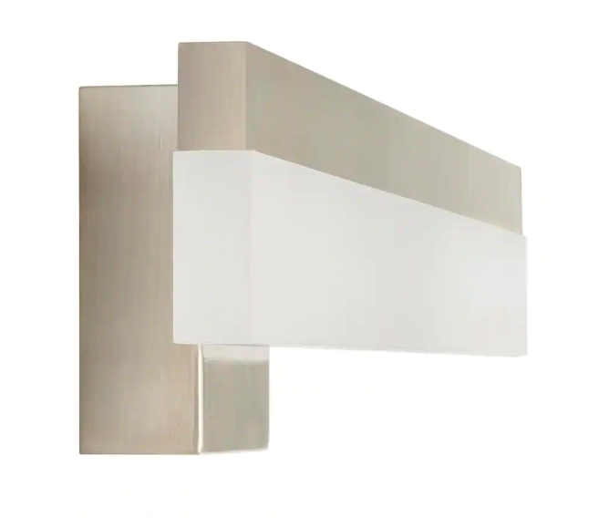 Hampton Bay Eldridge 24 in. 1-Light Brushed Nickel LED Bathroom Vanity Light Bar