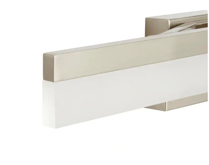 Hampton Bay Eldridge 24 in. 1-Light Brushed Nickel LED Bathroom Vanity Light Bar