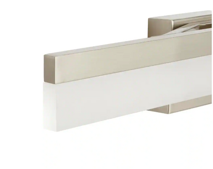 Hampton Bay Eldridge 24 in. 1-Light Brushed Nickel LED Bathroom Vanity Light Bar
