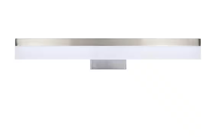 Hampton Bay Eldridge 24 in. 1-Light Brushed Nickel LED Bathroom Vanity Light Bar