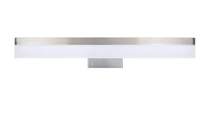 Hampton Bay Eldridge 24 in. 1-Light Brushed Nickel LED Bathroom Vanity Light Bar