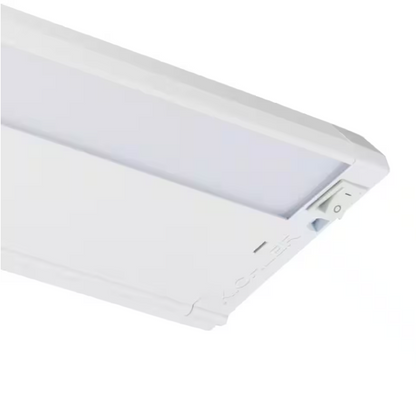 KICHLER 4U Series 12 in. 2700K LED Textured White Under Cabinet Light with Frosted Diffuser