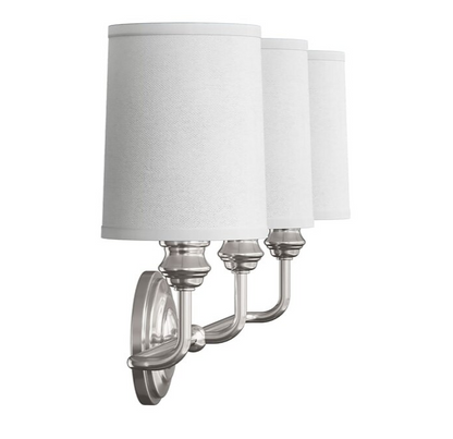 Signature Hardware Poplin 22-in 3-Light Polished Nickel Modern/Contemporary Vanity Light