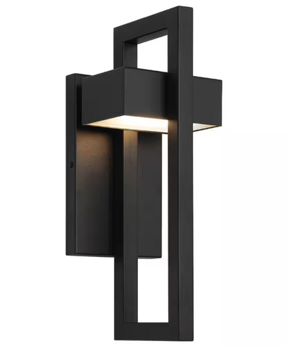 LamQee 1-Light Black LED Outdoor Wall Lantern Sconce