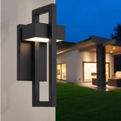 LamQee 1-Light Black LED Outdoor Wall Lantern Sconce