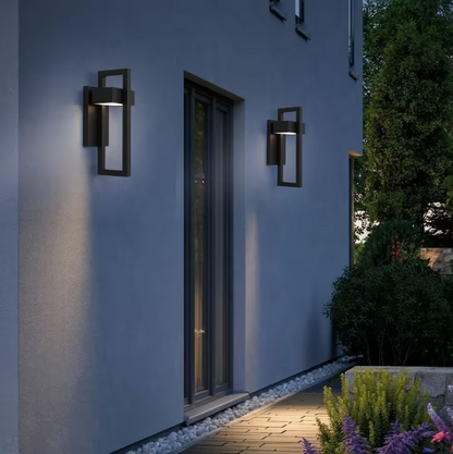 LamQee 1-Light Black LED Outdoor Wall Lantern Sconce