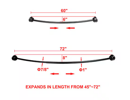 Utopia Alley 45 in. to 72 in. Aluminum Rustproof Fixed Mount Single Curved Shower Rod, Black