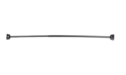 Utopia Alley 45 in. to 72 in. Aluminum Rustproof Fixed Mount Single Curved Shower Rod, Black