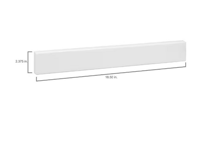 18.5 in. W Cultured Marble Vanity Backsplash in White