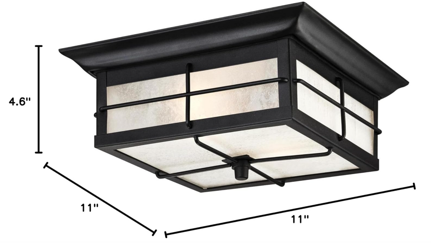 Westinghouse Orwell 2-Light Textured Black Outdoor Flushmount