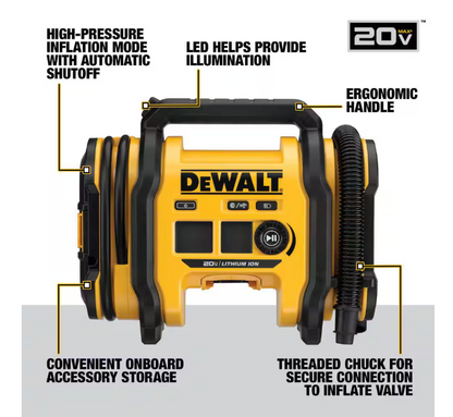 DEWALT 20V MAX Cordless Electric Portable Inflator