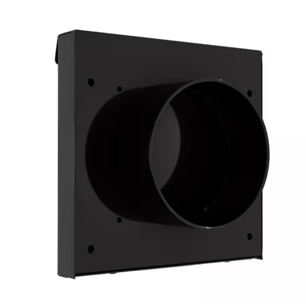 DryerWallVent 4 in. Powder Coated Steel Black Dryer Vent