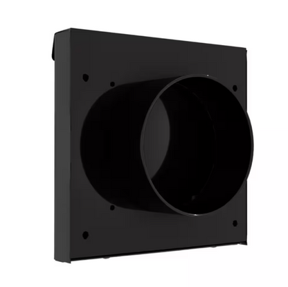 DryerWallVent 4 in. Powder Coated Steel Black Dryer Vent
