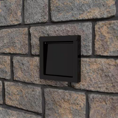 DryerWallVent 4 in. Powder Coated Steel Black Dryer Vent