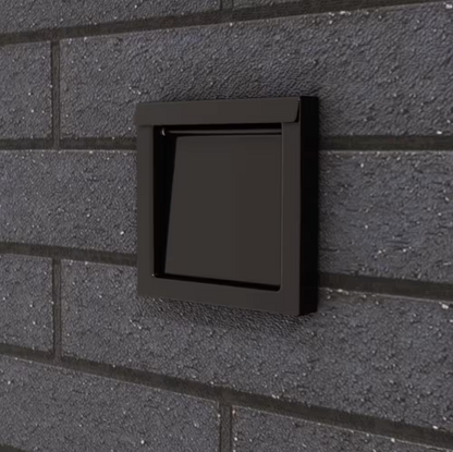 DryerWallVent 4 in. Powder Coated Steel Black Dryer Vent
