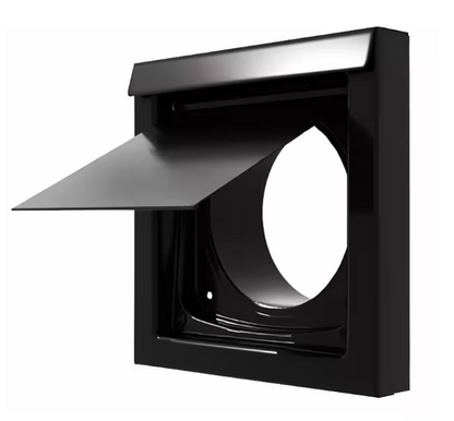 DryerWallVent 4 in. Powder Coated Steel Black Dryer Vent