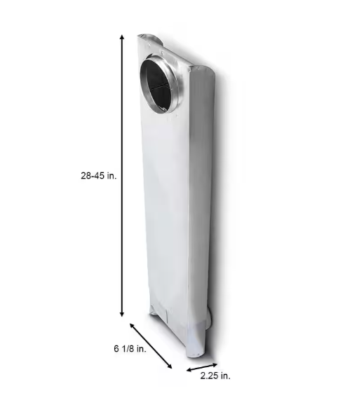 Everbilt 28 in. to 45 in. Adjustable Space Saver Aluminum Dryer Vent Duct