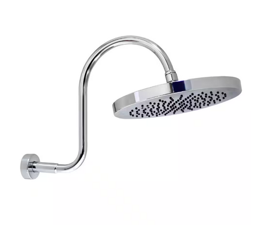 MODONA 1-Spray 10 in. Single Wall MountHigh Pressure Fixed Shower Head in Polished Chrome