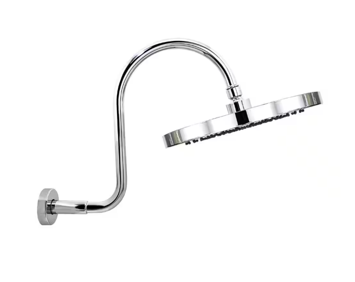 MODONA 1-Spray 10 in. Single Wall MountHigh Pressure Fixed Shower Head in Polished Chrome