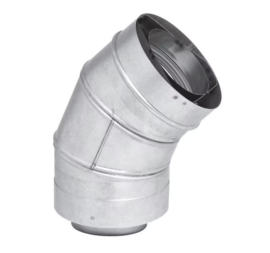 Rheem 3 in. x 5 in. Stainless Steel Concentric Venting 45-Degree Elbow for Indoor Tankless Gas Water Heater Installations