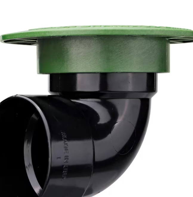 NDS Pop-Up Drainage Emitter with Elbow for 3 in. Drain Pipes, Green Plastic