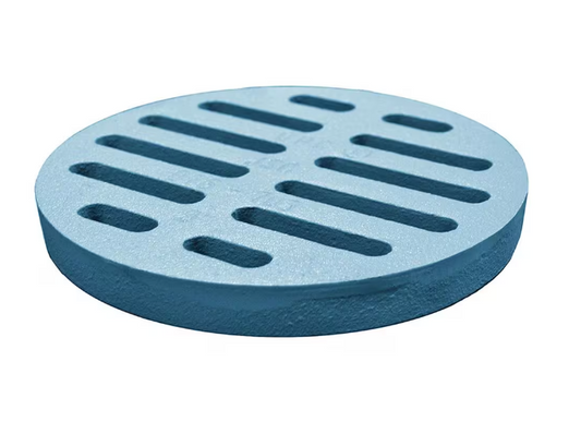 JONES STEPHENS 8 in. O.D. Cast Iron Grate for Code Blue No Caulk (Mechanical Joint) Cesspool Drain