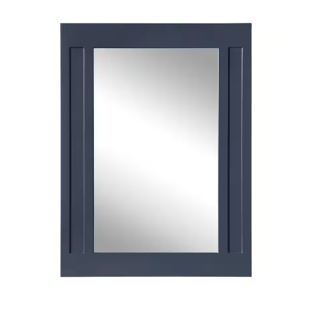 Home Decorators Collection Aberdeen 24 in. W x 32 in. H Rectangular Framed Wall Mount Bathroom Vanity Mirror in Midnight Blue