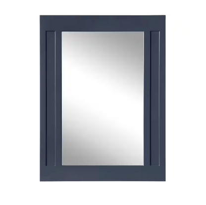 Home Decorators Collection Aberdeen 24 in. W x 32 in. H Rectangular Framed Wall Mount Bathroom Vanity Mirror in Midnight Blue