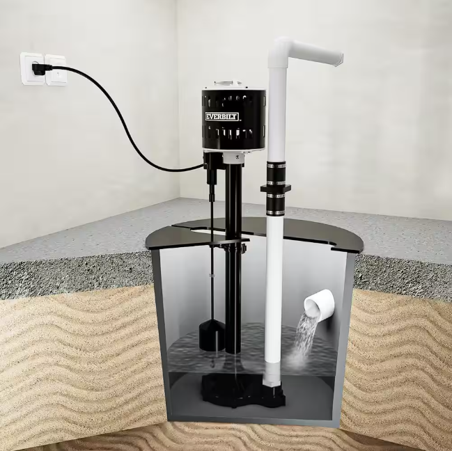 Everbilt 1/3 HP Plastic Pedestal Sump Pump
