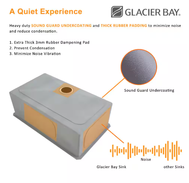 Glacier Bay Zero Radius 30 in. Apron-Front Single Bowl 18 Gauge Stainless Steel Kitchen Sink with Accessories