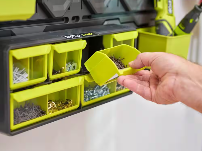 RYOBI LINK 12-Compartment Wall Mounted Small Parts Organizer