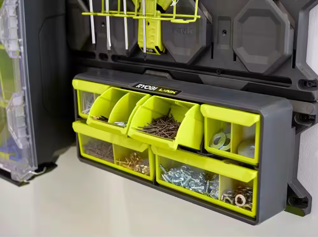 RYOBI LINK 12-Compartment Wall Mounted Small Parts Organizer