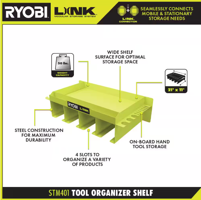 RYOBI LINK Tool Organizer Shelf