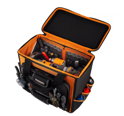 RIDGID 17 in. 64 Pocket Professional Grade Rolling Tool Bag