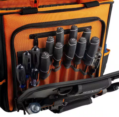 RIDGID 17 in. 64 Pocket Professional Grade Rolling Tool Bag