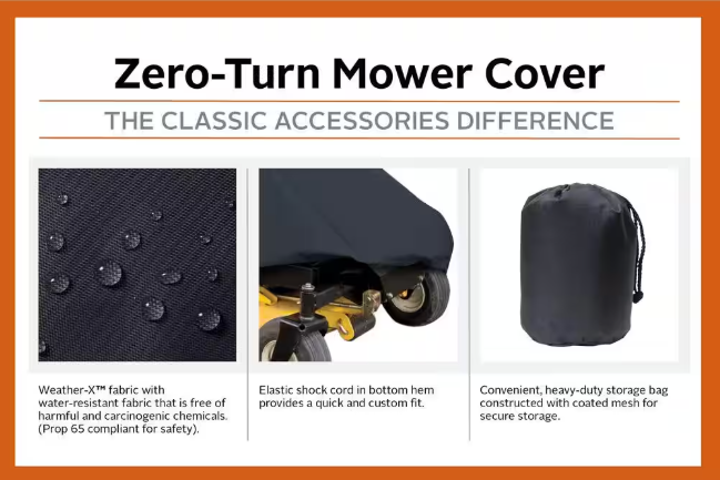 Classic Accessories Zero-Turn Lawn Mower Cover