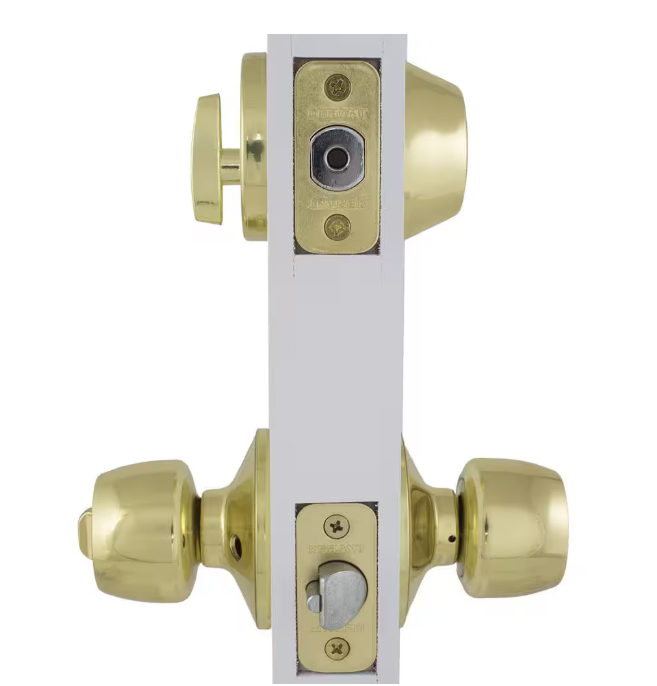 Defiant Brandywine Polished Brass Single Cylinder Keyed Entry Project Pack