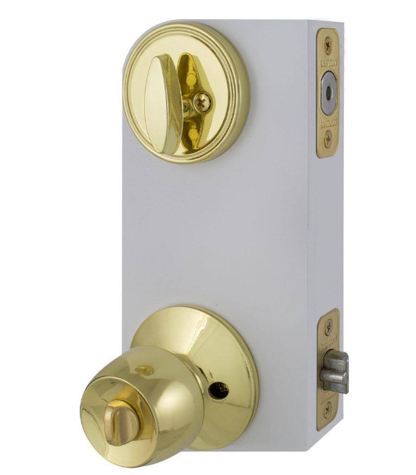 Defiant Brandywine Polished Brass Single Cylinder Keyed Entry Project Pack