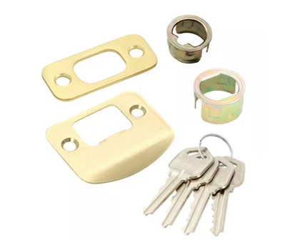 Defiant Brandywine Polished Brass Single Cylinder Keyed Entry Project Pack