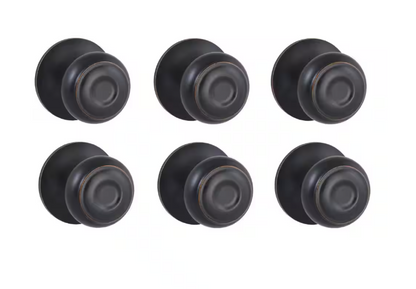 Defiant Hartford Aged Bronze Hall/Closet Door Knob Contractor Pack