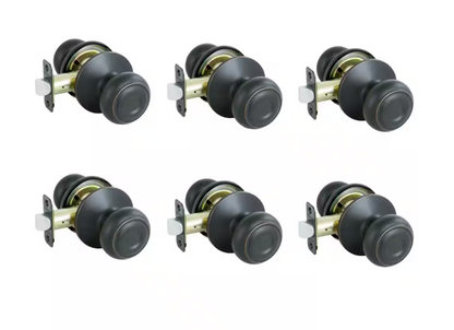 Defiant Hartford Aged Bronze Hall/Closet Door Knob Contractor Pack